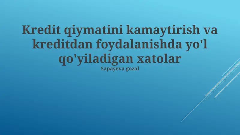 Kreditni Samarali Boshqarish Strategiyalari