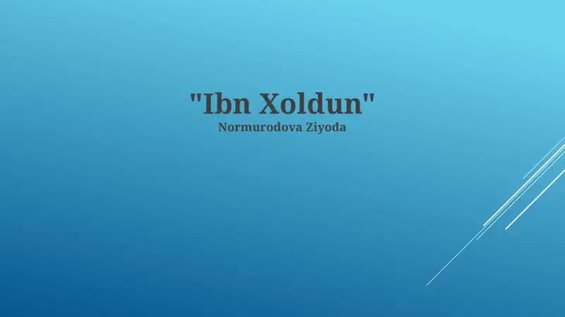 Ibn Xoldun