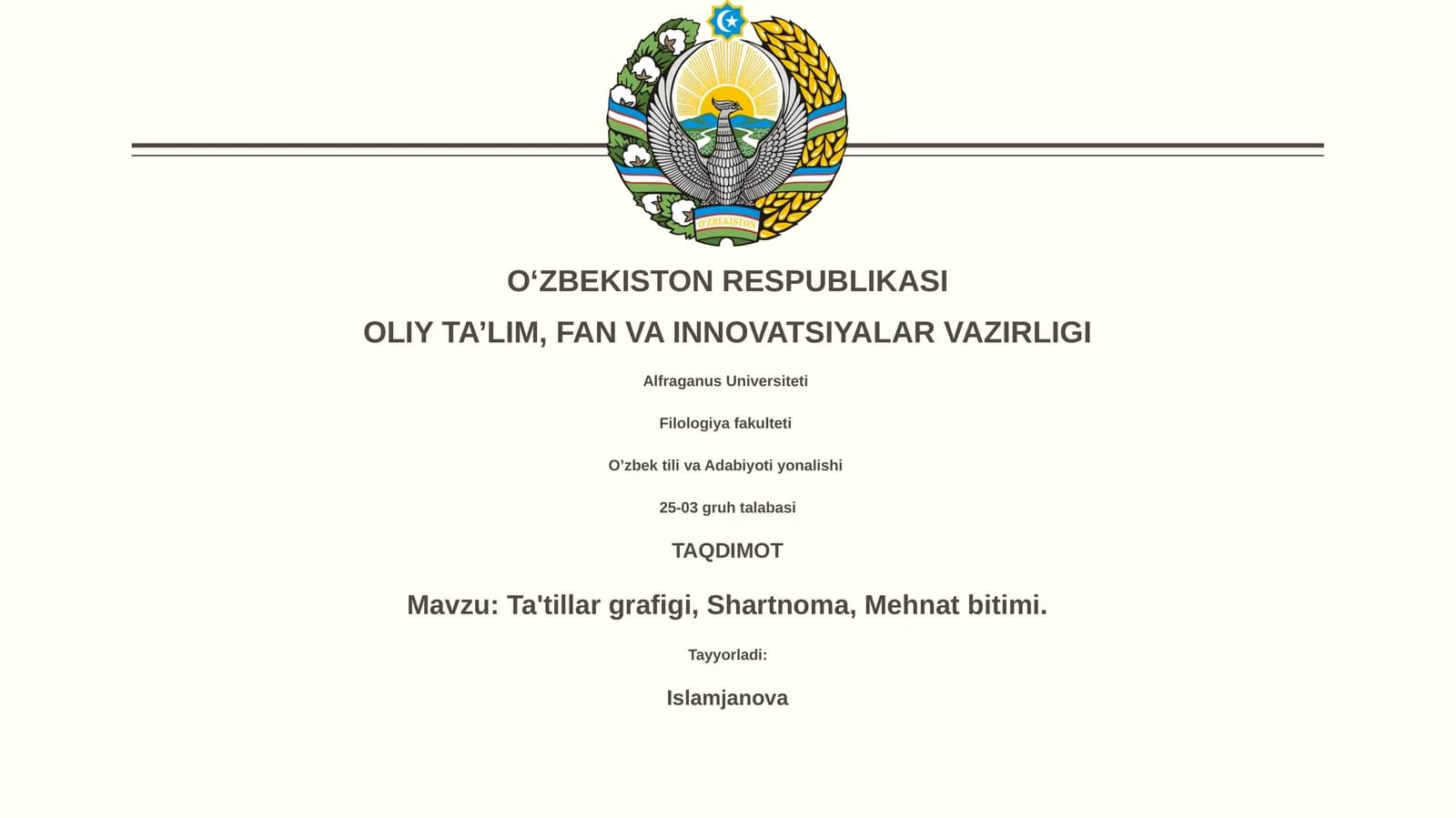 Ta'tillar grafigi, Shartnoma, Mehnat bitimi