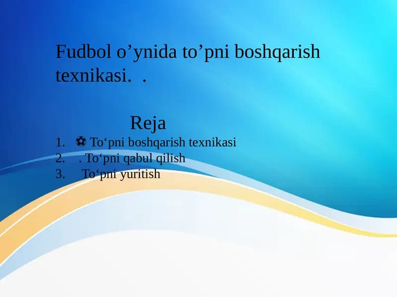 To‘pni boshqarish texnikasi