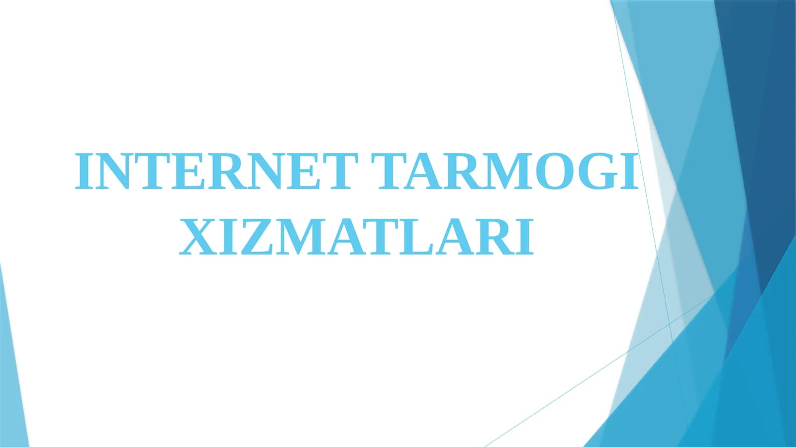 INTERNET TARMOG'I XIZMATLARI