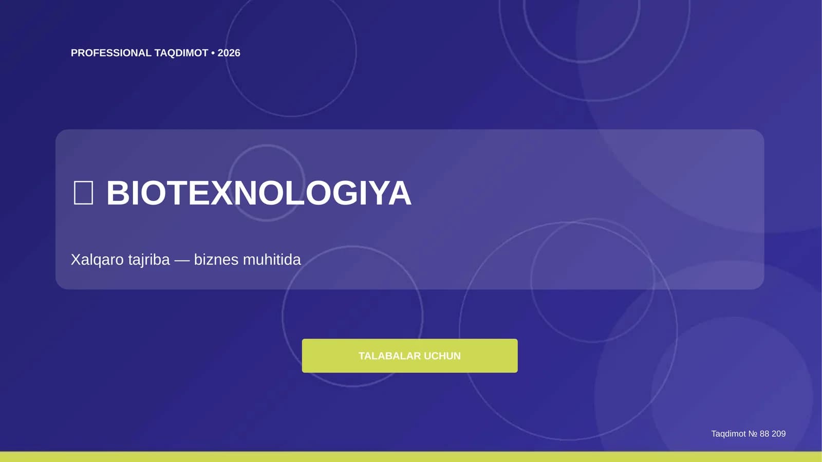 BIOTEXNOLOGIYA