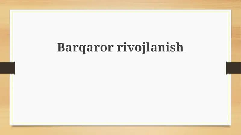 Turaqlı rawajlanıw