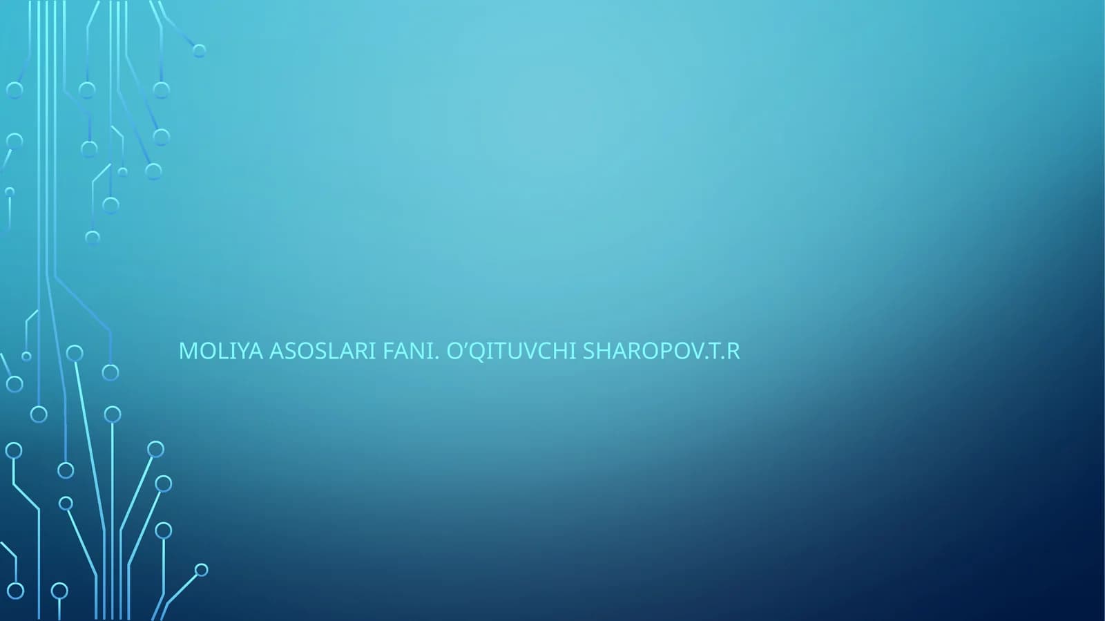 Moliya asoslari fani
