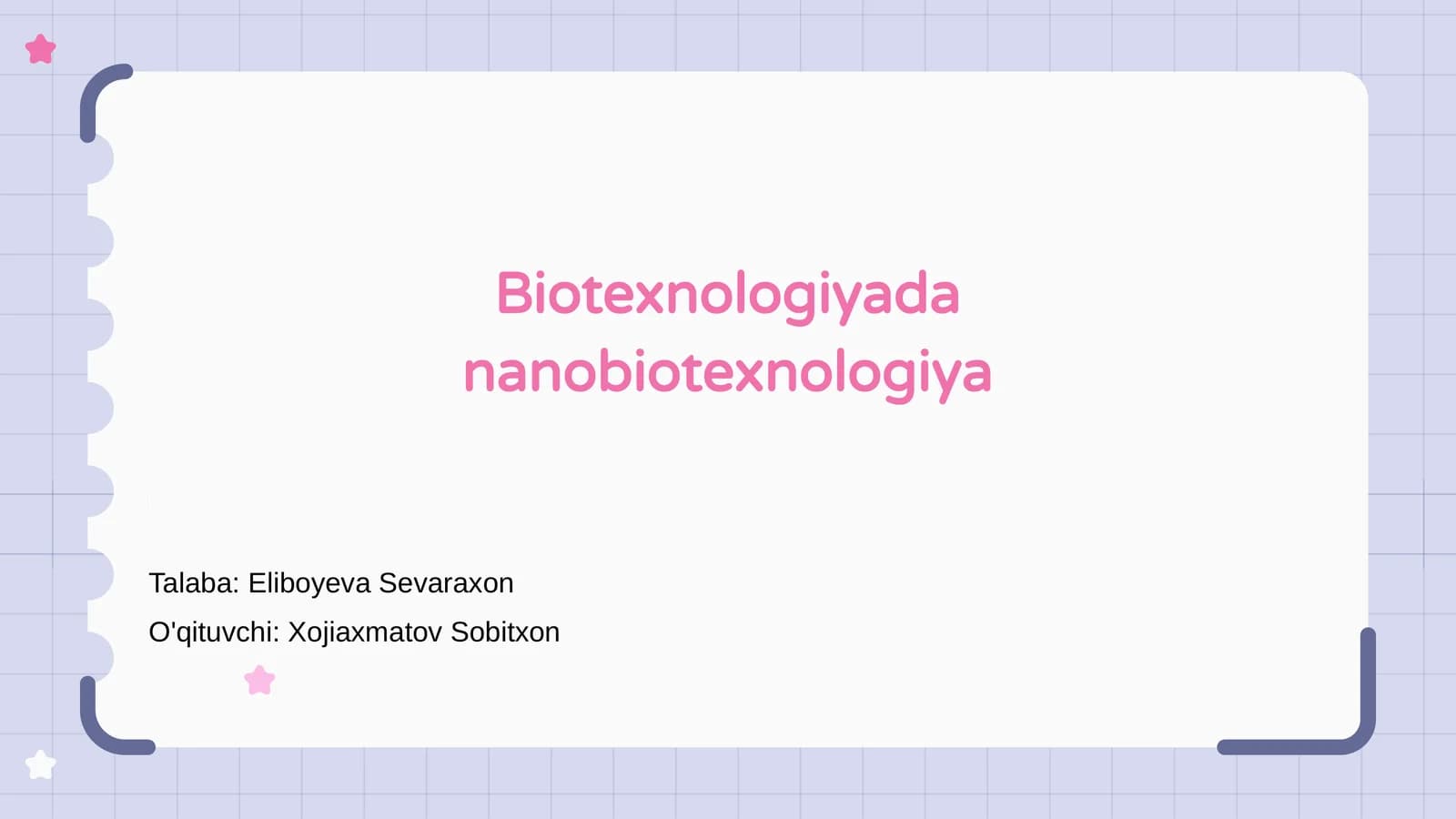 Biotexnologiyada nanobiotexnologiya