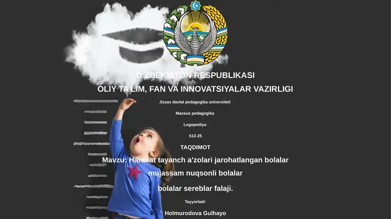 Harakat tayanch a'zolari jarohatlangan bolalar