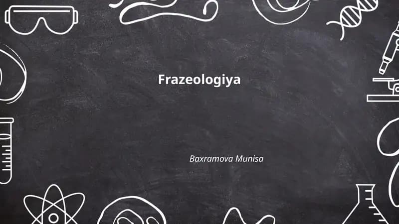 Frazeologiya