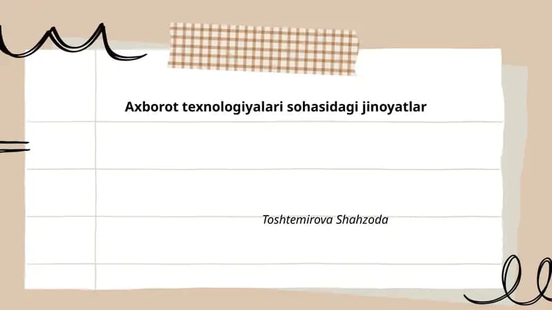 Axborot texnologiyalari sohasidagi jinoyatlar
