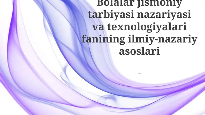 Bolalar biomexanikasi va motor nazorati
