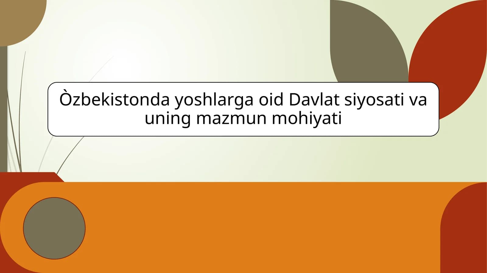 Yoshlar masalasi