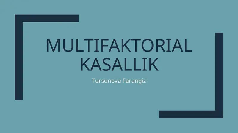 Multifaktorialkasallik