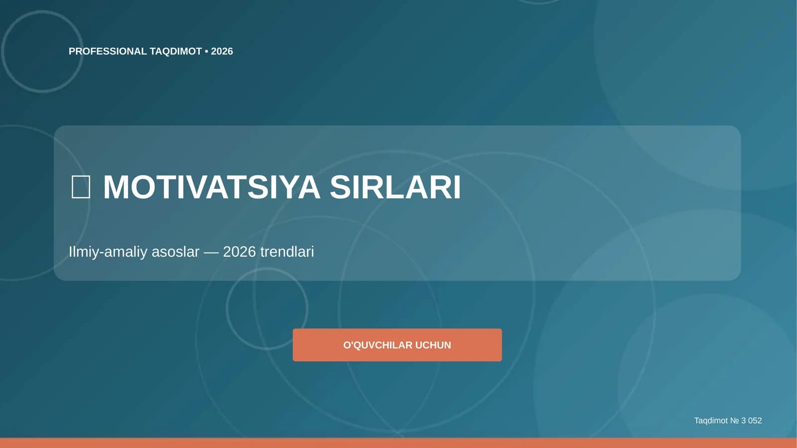 MOTIVATSIYA SIRLARI
