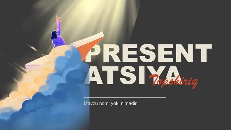 Maktab o'quvchilari uchun universal prezentatsiya shabloni