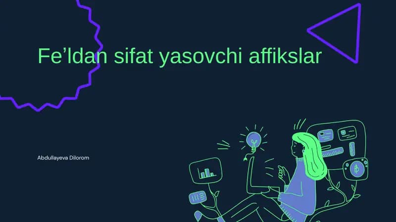 Feʼldan sifat yasovchi affikslar