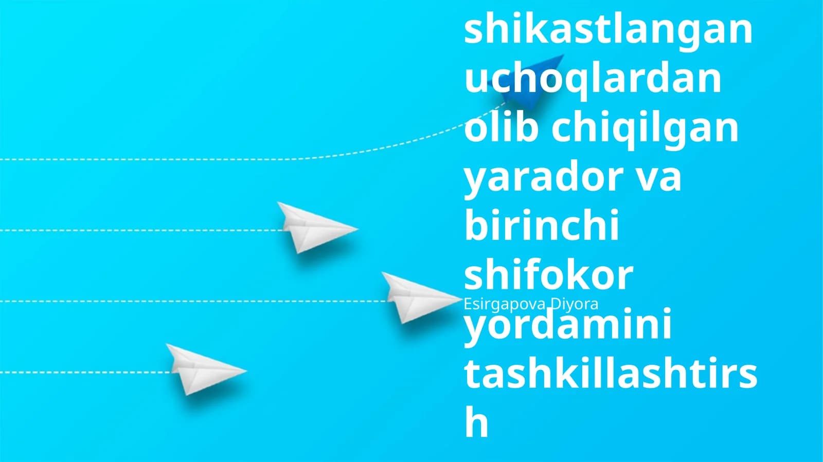 Jabrlanganlarga Tibbiy Yordam Ko'rsatish