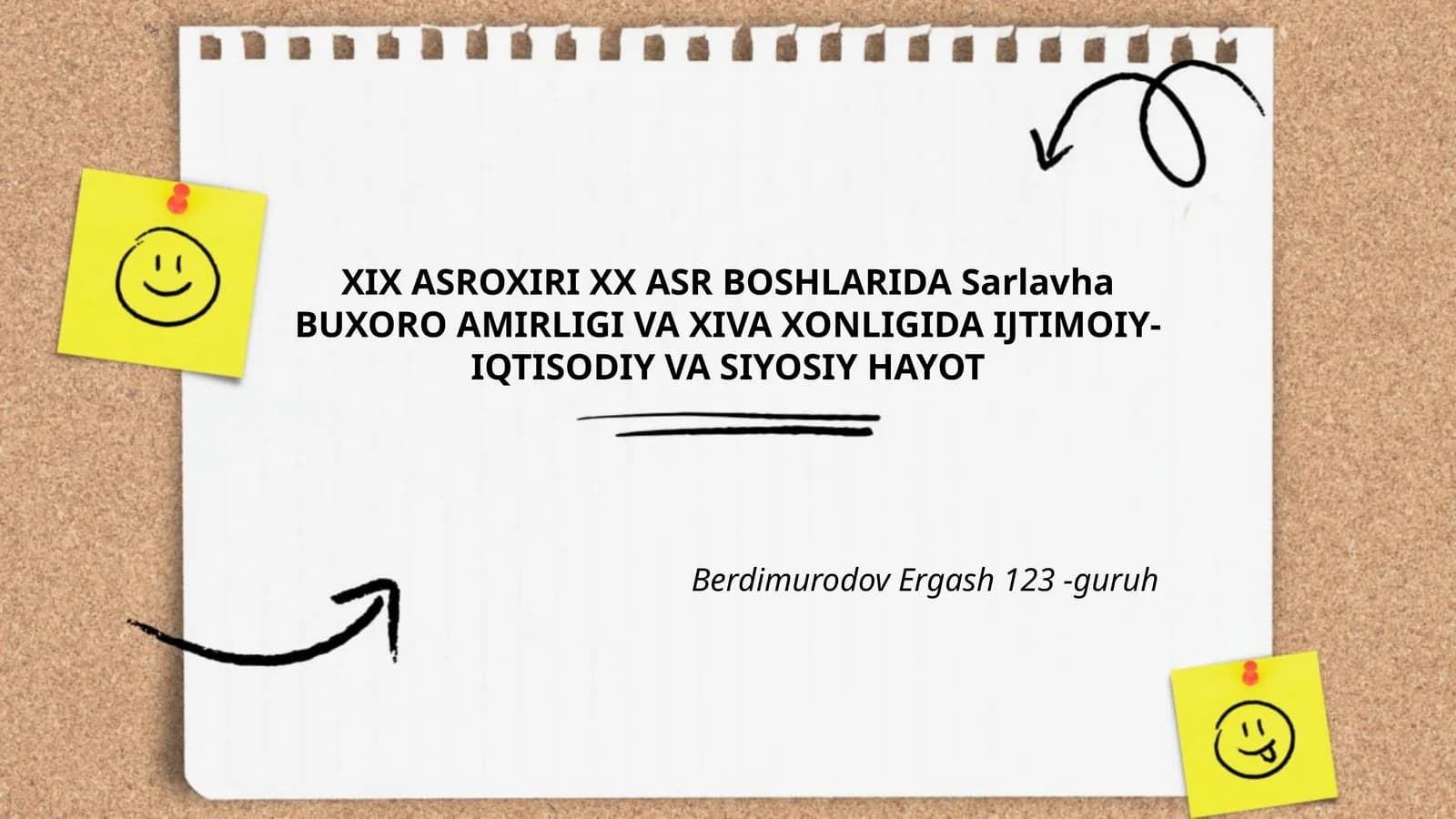 BUXORO AMIRLIGI VA XIVA XONLIGIDA IJTIMOIY-IQTISODIY VA SIYOSIY HAYOT