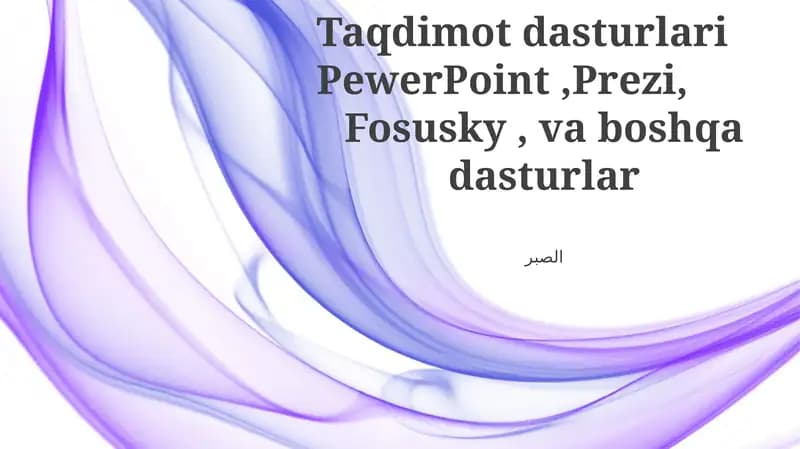 Presentatsiya dasturlari