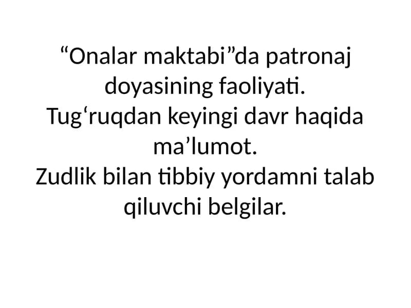 Soғlom ona va bala yili