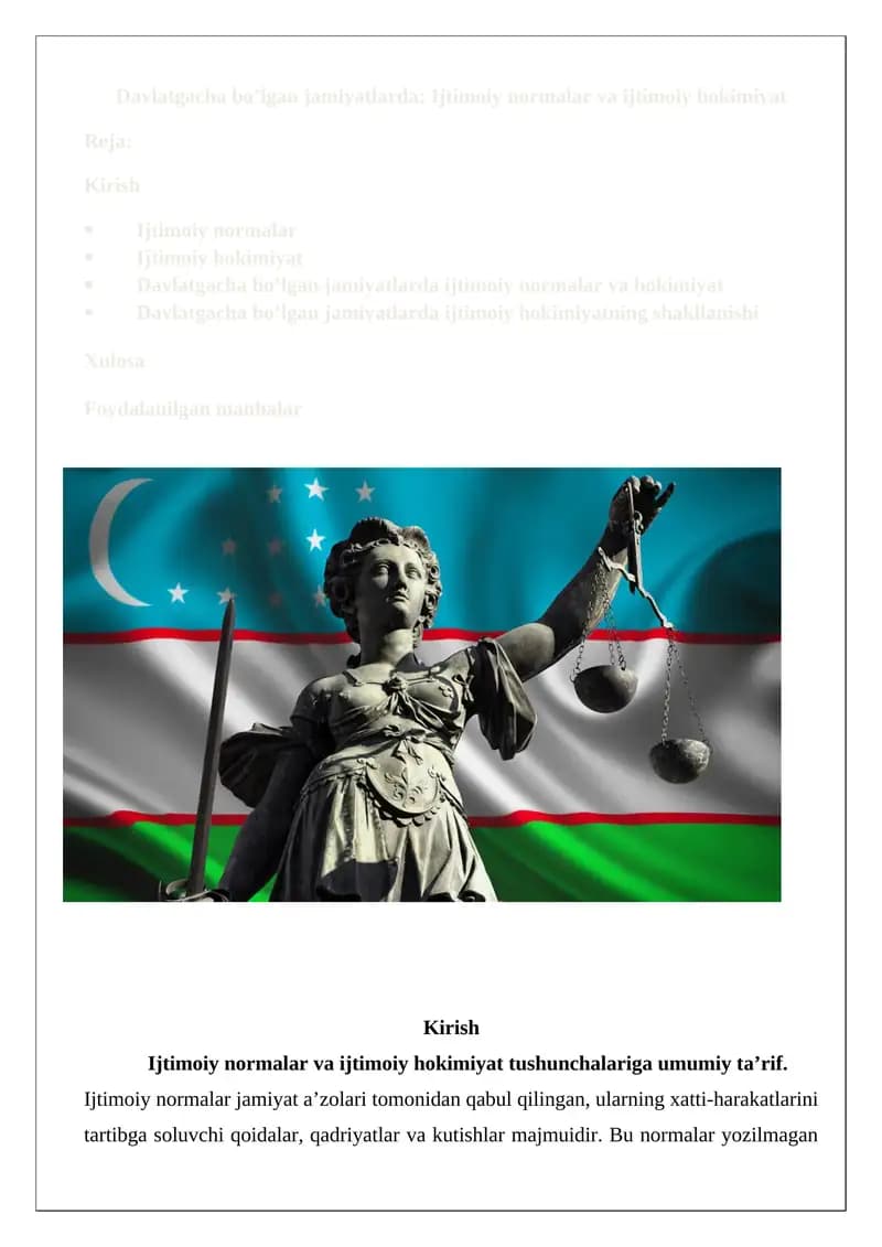 Ijtimoiy normalar va ijtimoiy hokimiyat