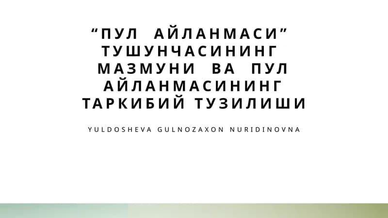 Pul aylanmasy