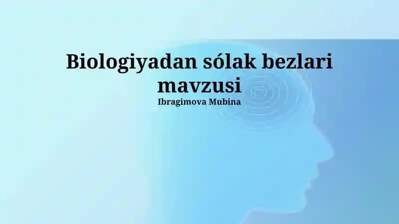 Tuprik Bezlarining Anatomiyasi