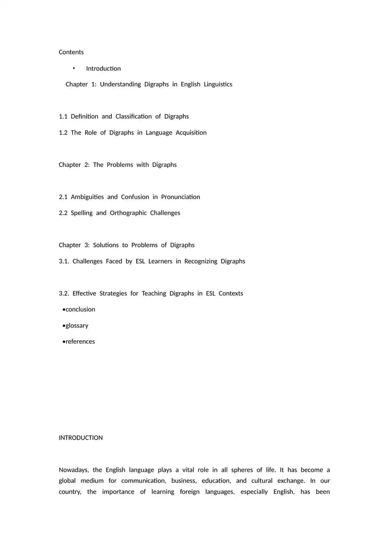 Understanding Digraphs in English Linguistics