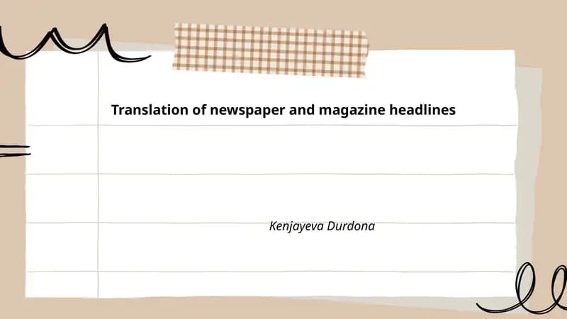 Headline Translation Strategies