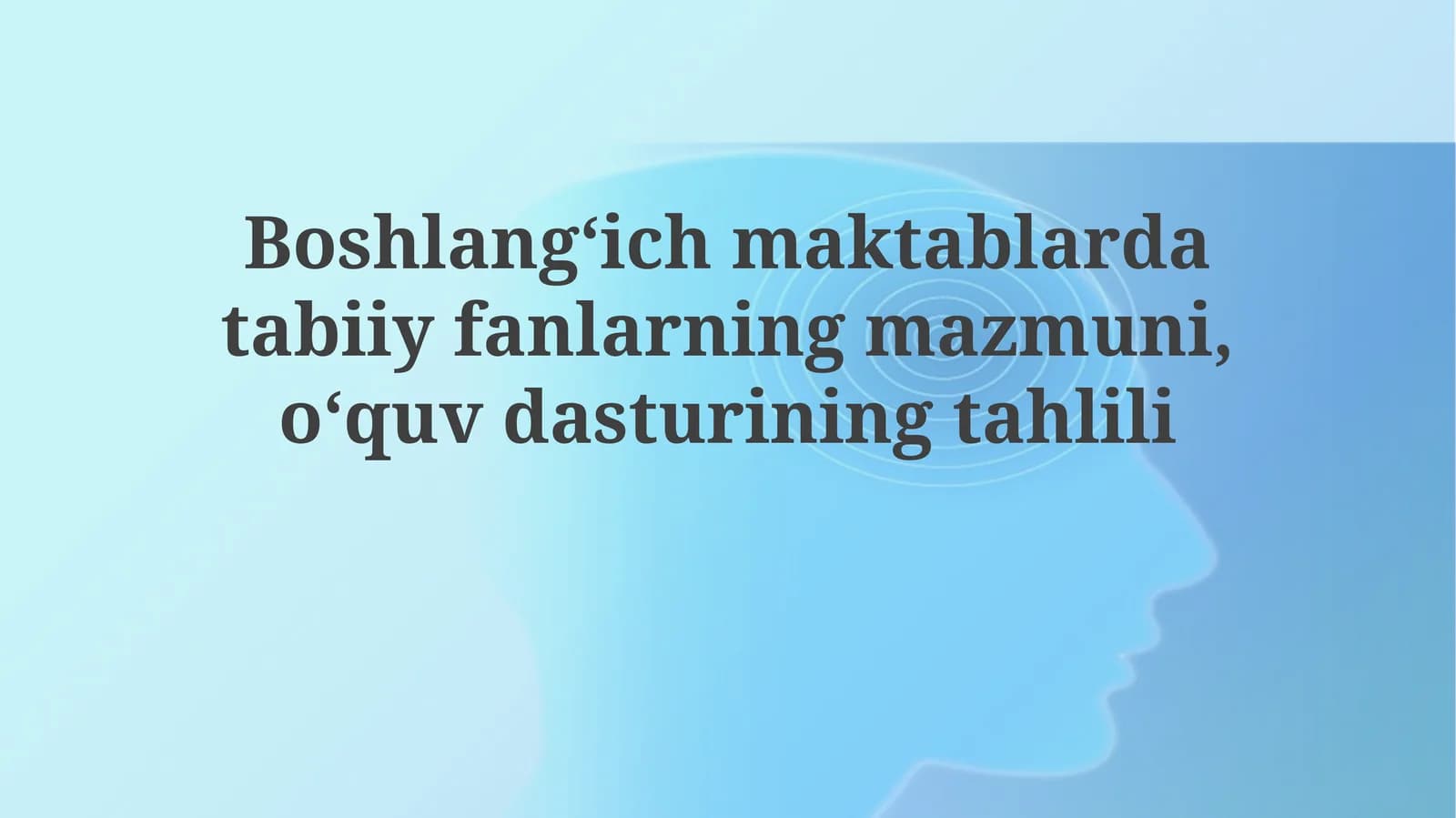 Tabiiy fanlar ta'limi