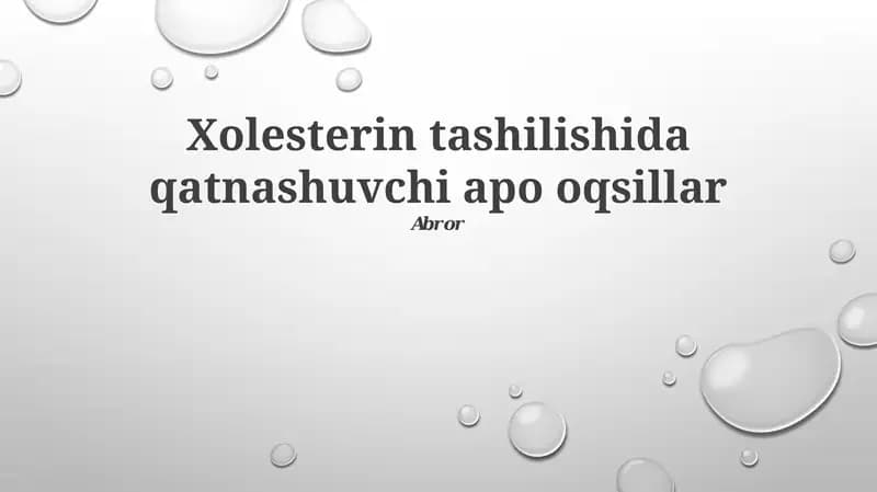 Apo oqsillar