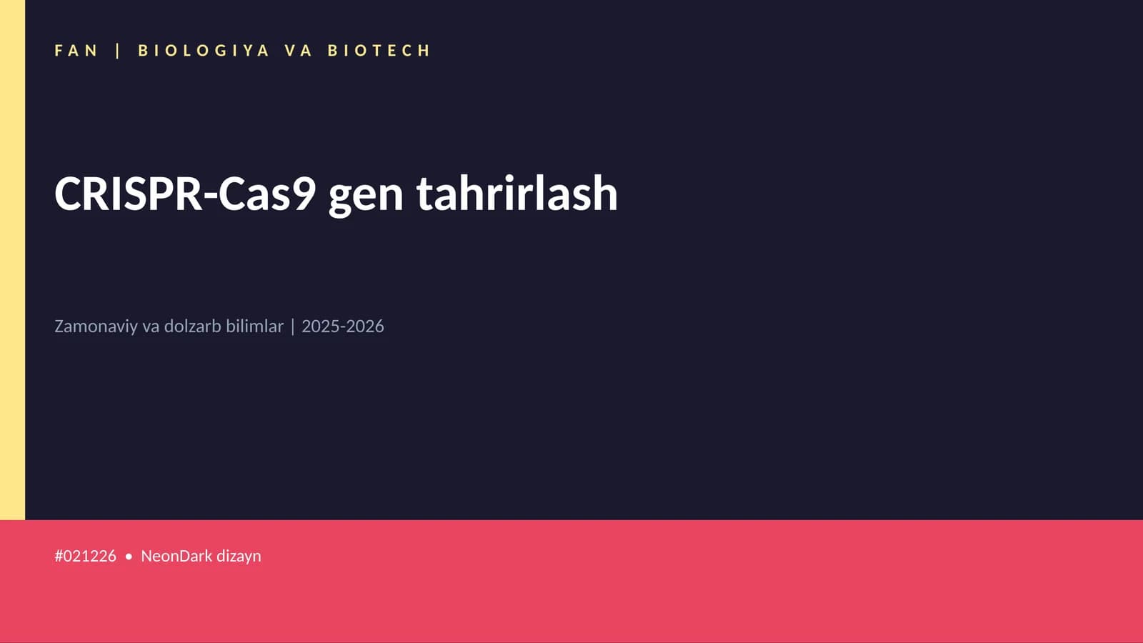 CRISPR-Cas9 gen tahrirlash