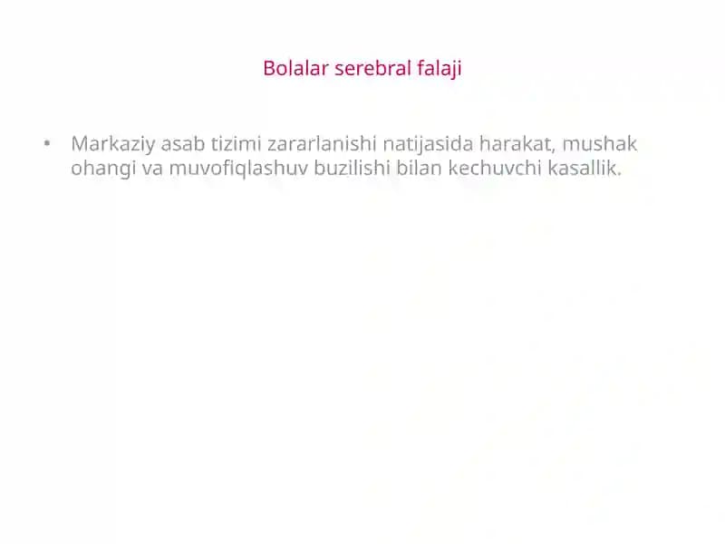 Bolalar serebral falaji