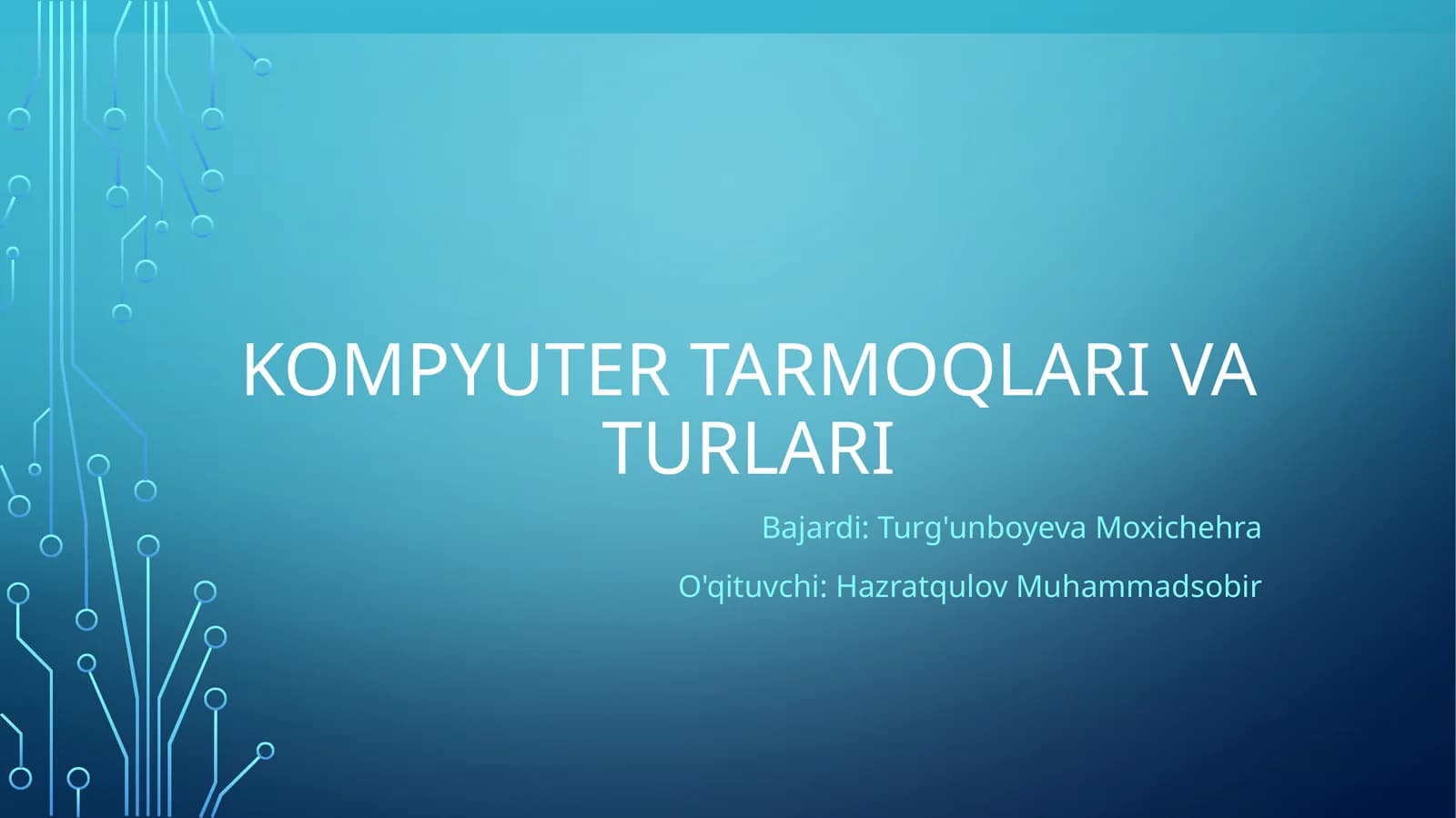 Kompyuter tarmoqlari va turlari