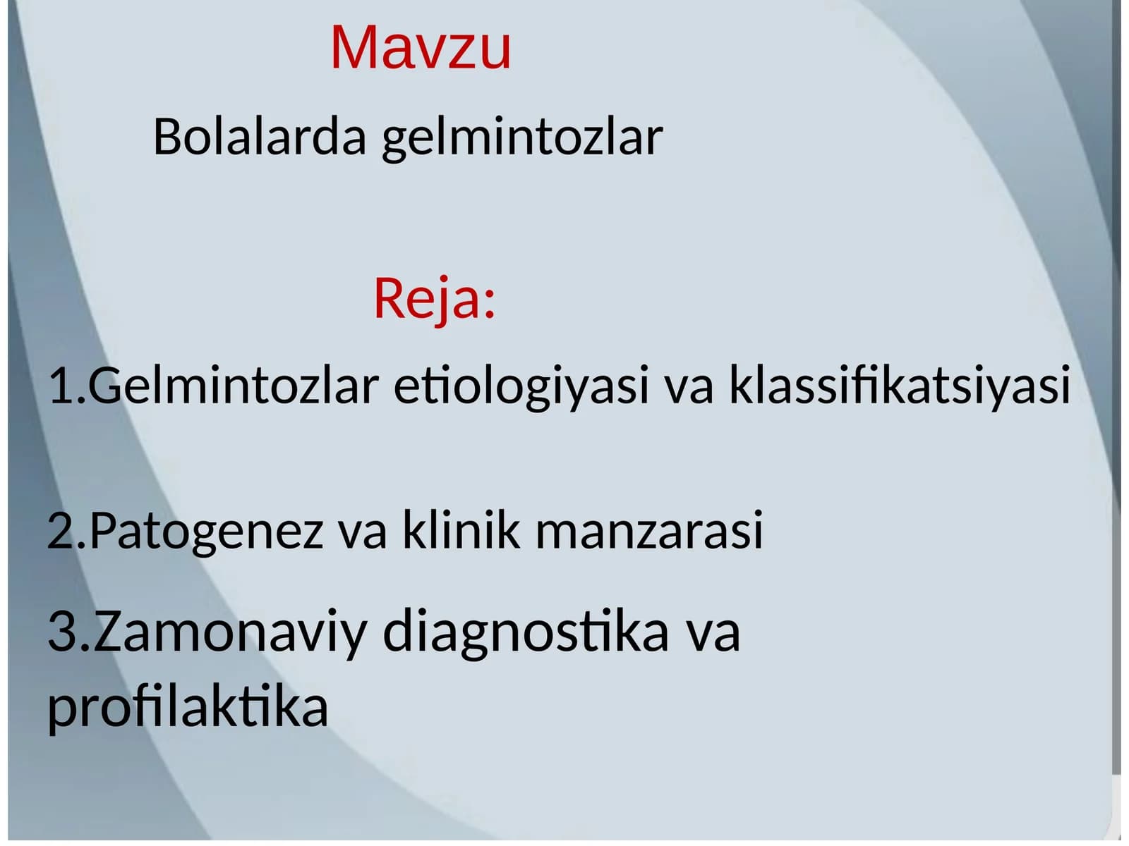 Bolalardagelmintozlar