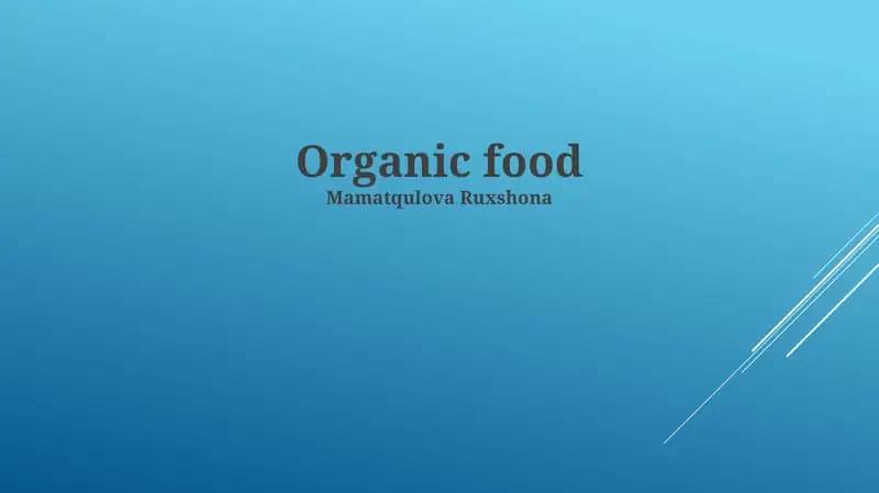 Organic food