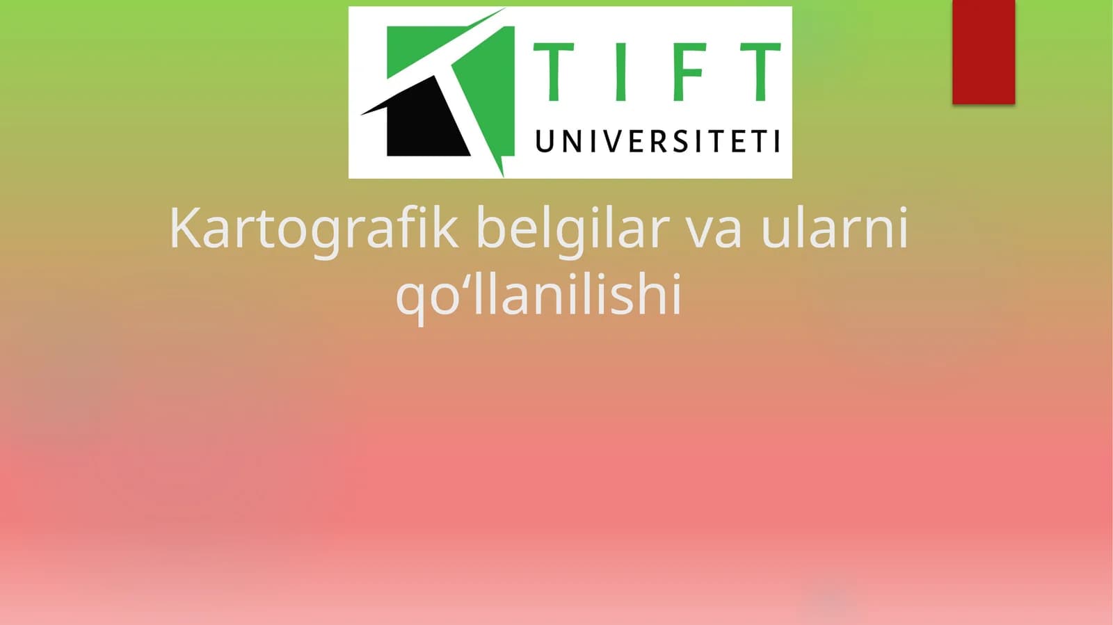 Kartografik belgilar va ularni qo‘llanilishi