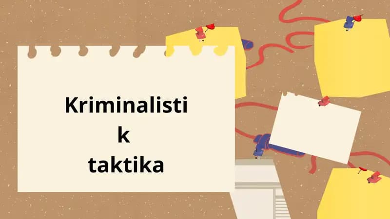 Kriminalistik taktika