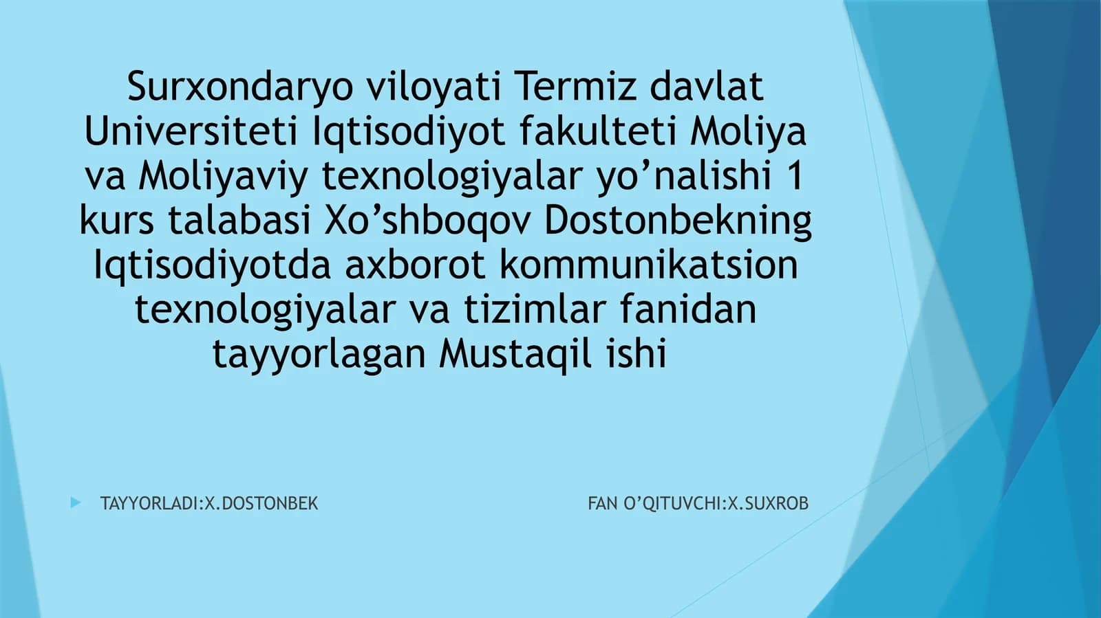 Axborot–kommunikatsiyatexnologiyalari MAHSULOTLARI