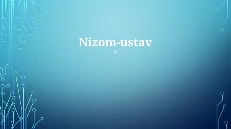 Nizom-ustav