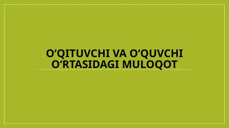 Muloqotning konseptual asoslari