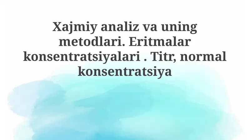 Rentgen nurlari tahlili asoslari va usullari