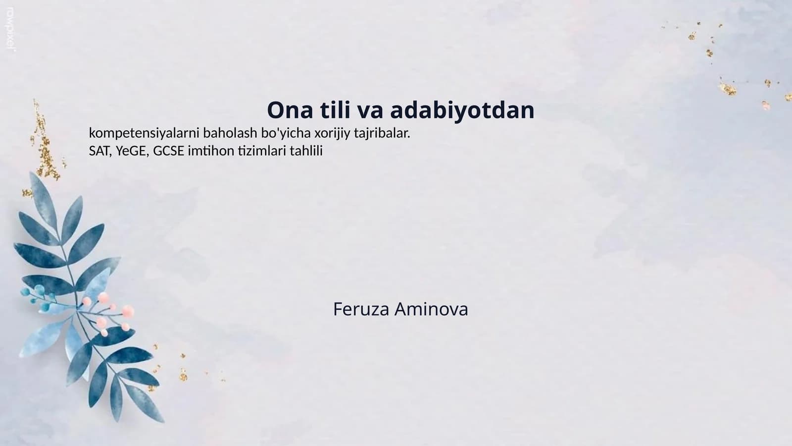 Ona tili va adabiyotdan