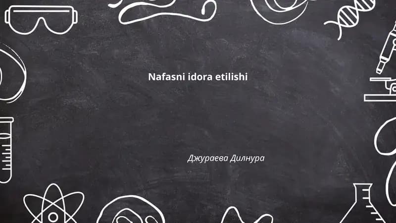 Nafasni idora etilishi