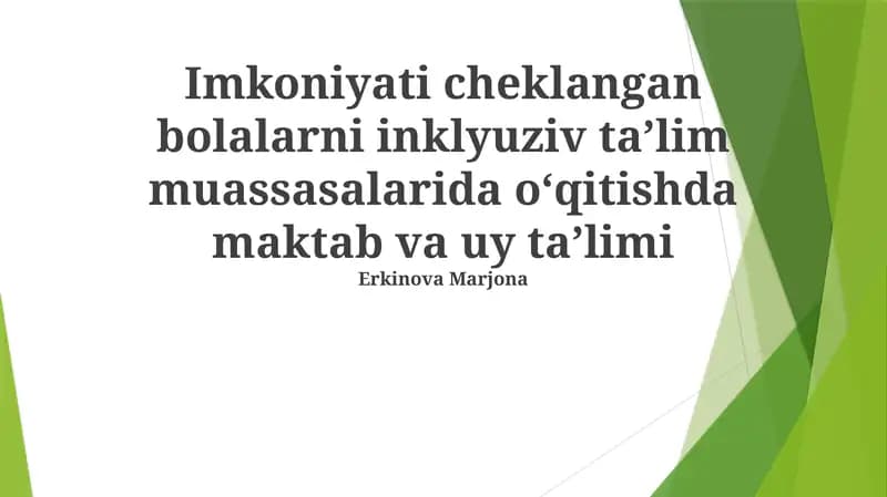 O'qituvchilarning roli