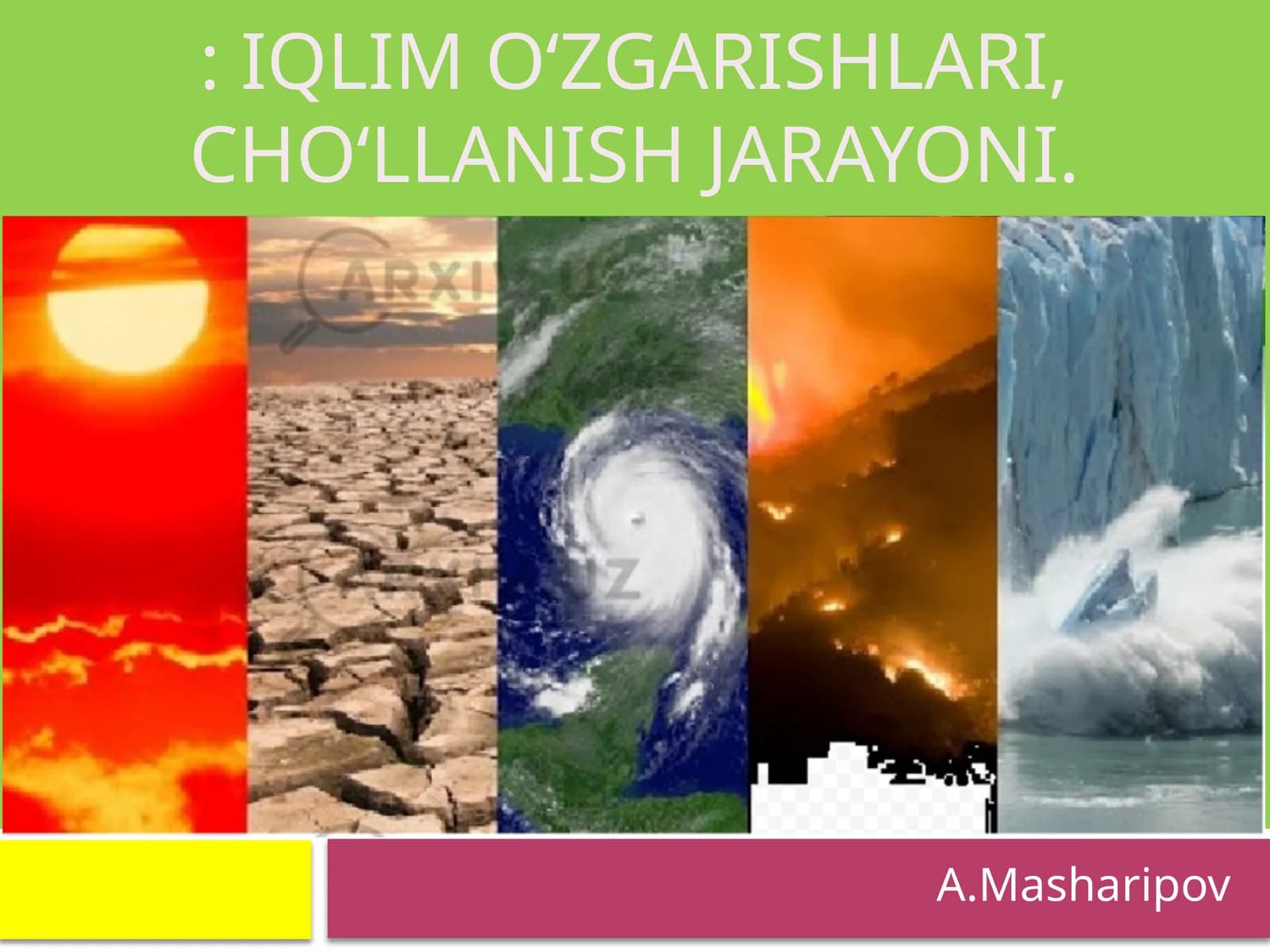 Iqlim o‘zgarishlari, cho‘llanish jarayoni