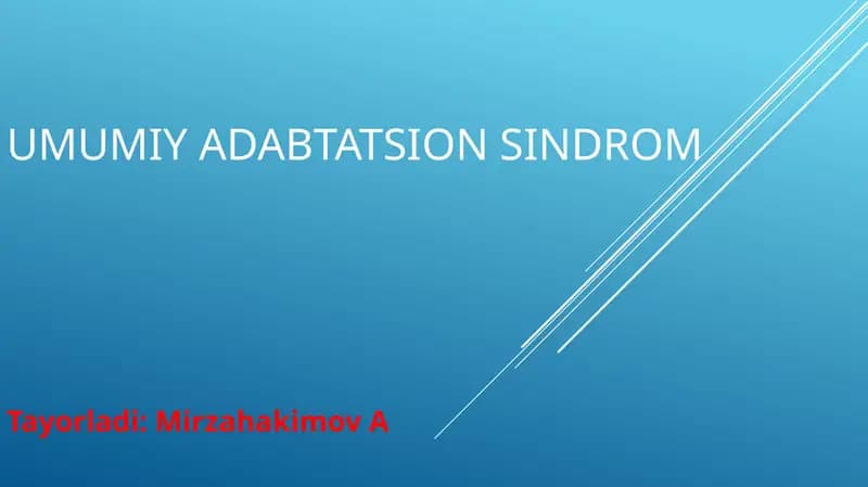 Umumiy adabtatsion sindrom