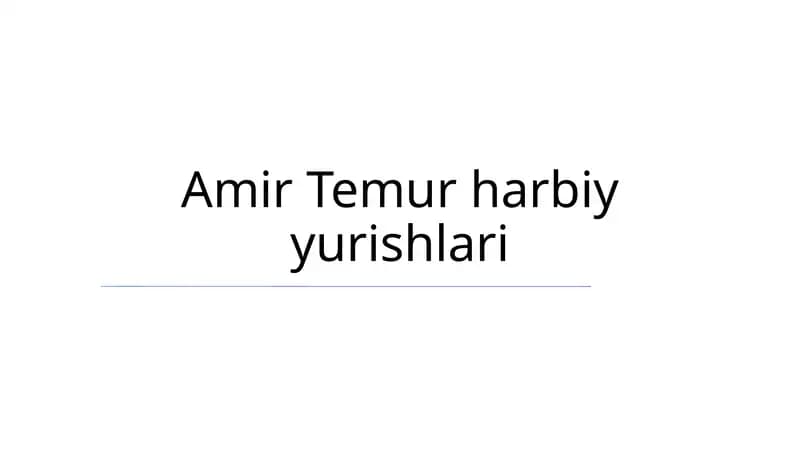 Temurning Ko'tarilishi