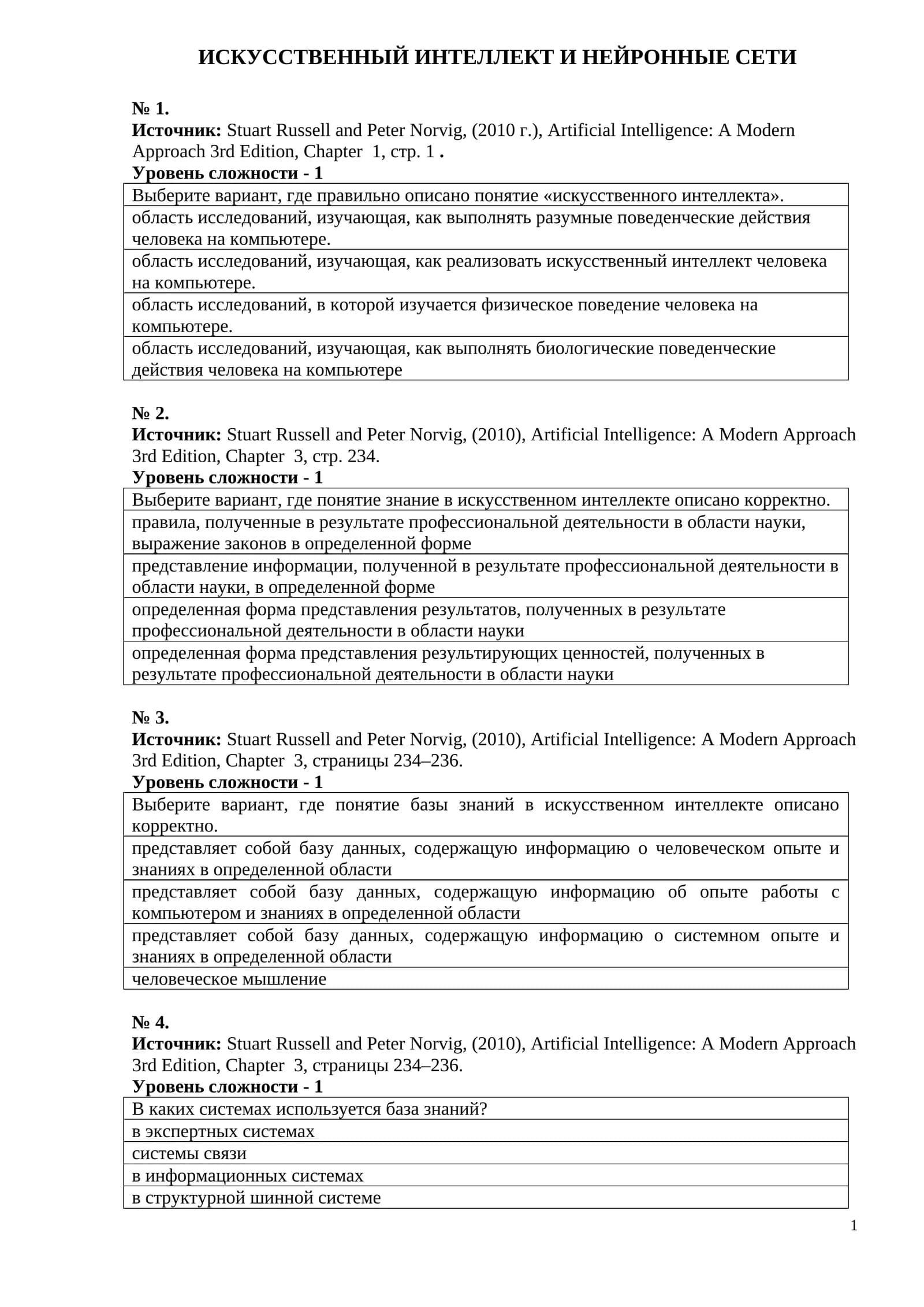 Искусственный интеллект и нейронные сети