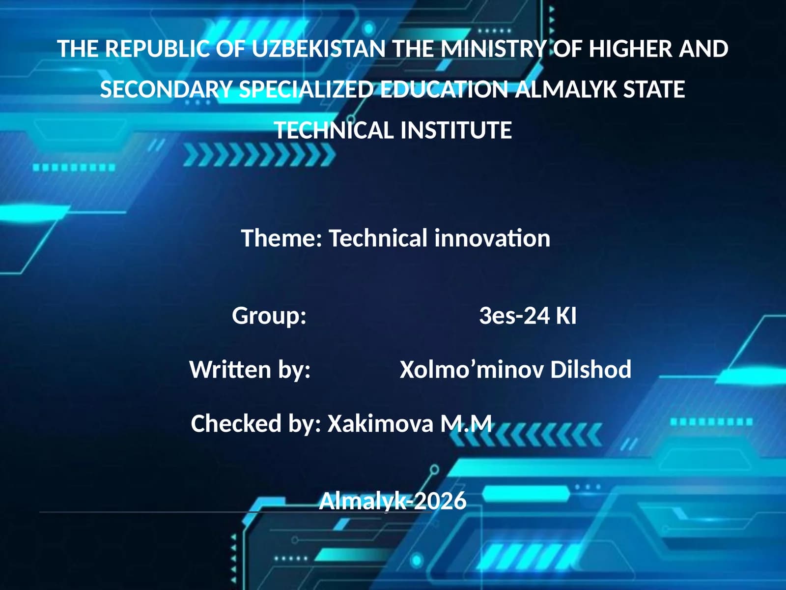 Technical innovation
