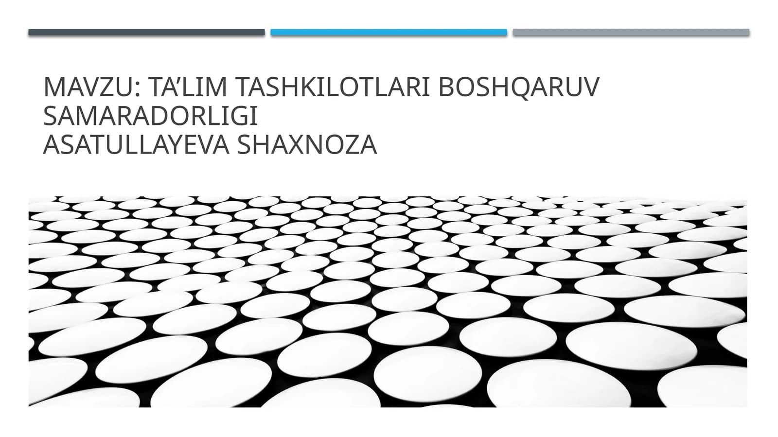 TA’LIM TASHKILOTLARI BOSHQARUV SAMARADORLIGI