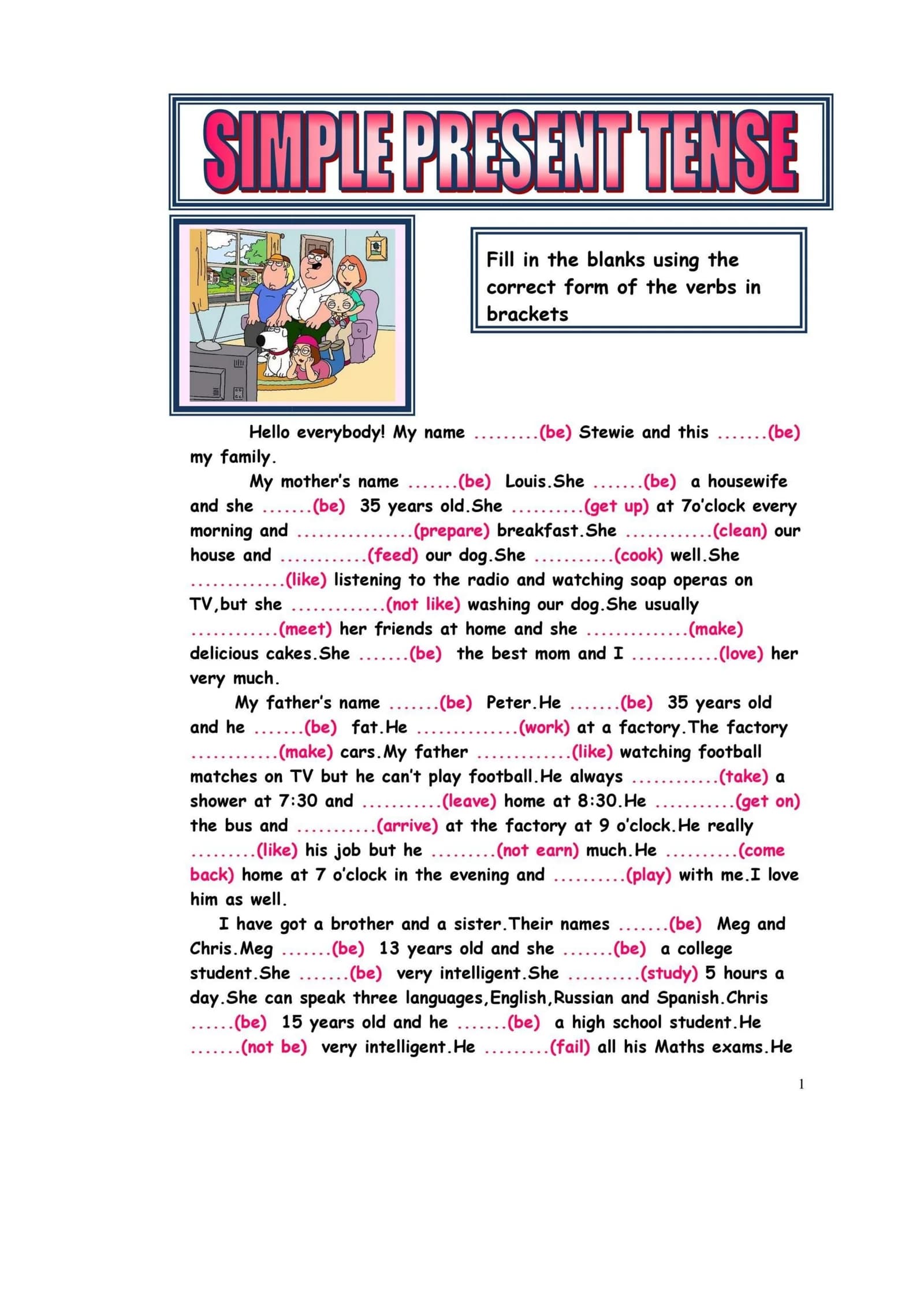 Present simple tense (materials).ingliz tili